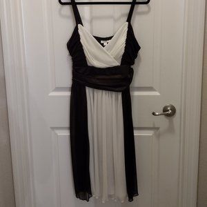 En Focus Studio Cocktail Dress in Brown and Cream